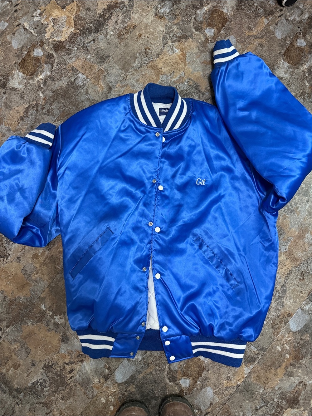 Holloway Blue and White Quilted-Lined Jacket